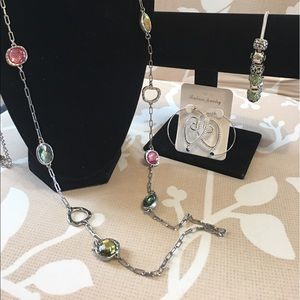 Long Lia Sophia multi colored king necklace